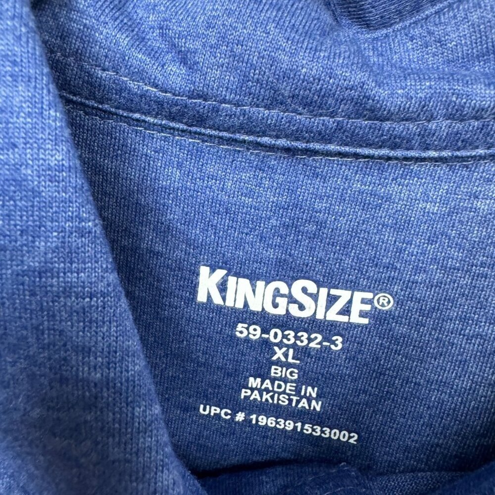 KingSize Men’s XL Heathered Short Sleeve Polo Shirts Lot of 3 Blue & Gray - Picture 3 of 9